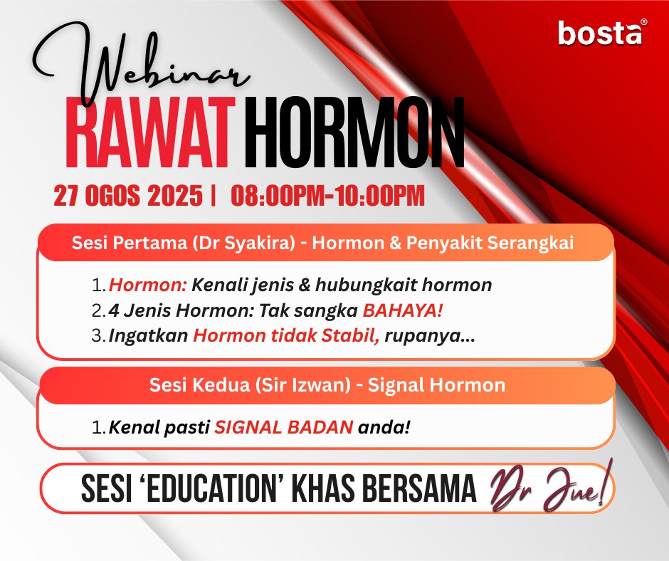 Jadual dan Aturcara Webinar Rawatan Hormon