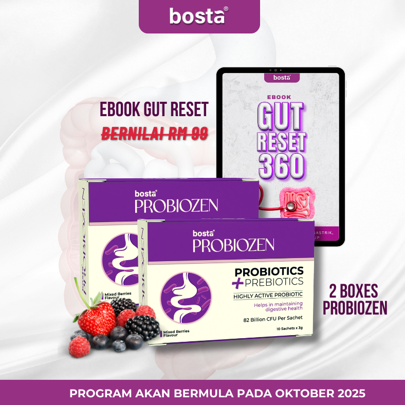 Pakej Rawat Gastrik - 2 Probiozen + 1 Ebook